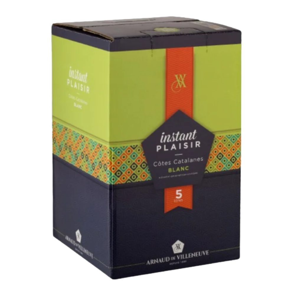 Wino Arnaud De Villeneuve Plasir Blanc BIB 12,5% białe wytrawne 5000 ml
