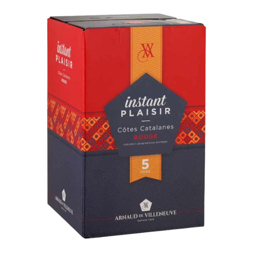 Wino Arnaud De Villeneuve Plasir Rouge BIB 12,5% czerwone wytrawne 5000 ml