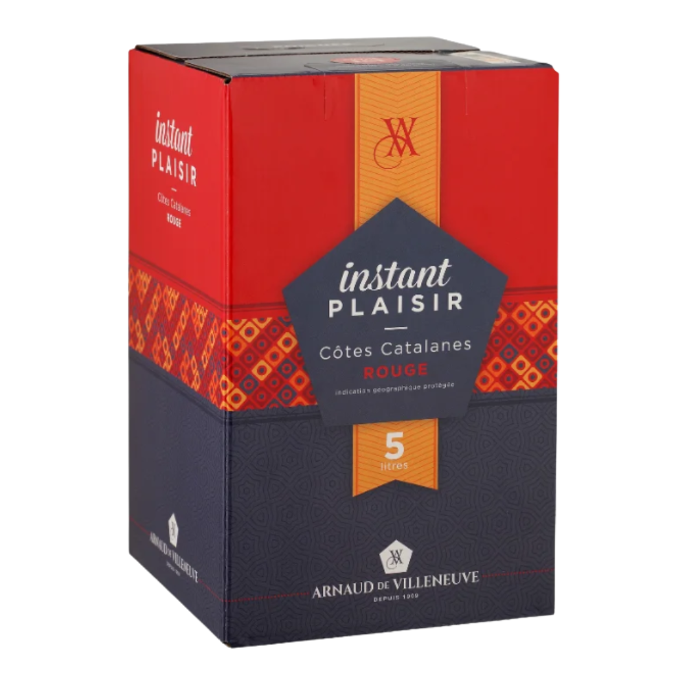 Wino Arnaud De Villeneuve Plasir Rouge BIB 12,5% czerwone wytrawne 5000 ml