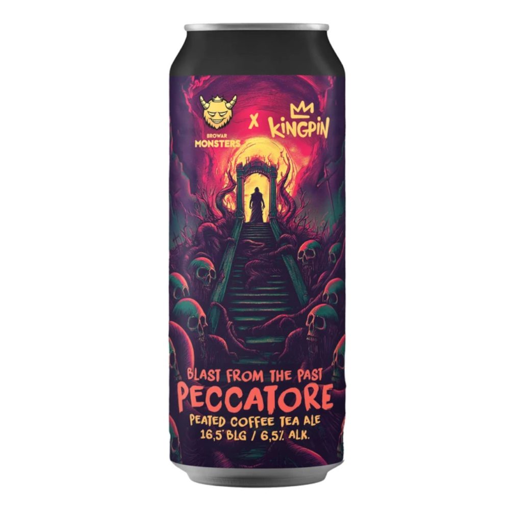 Piwo Monsters/Kingpin Peccatore - Peated Coffee Tea Ale 6,5% 500 ml
