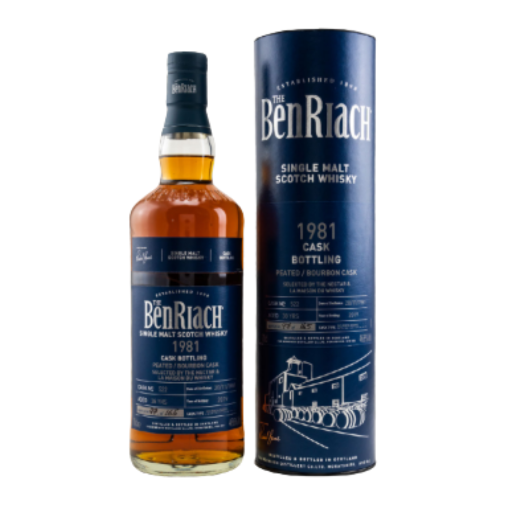 Whisky Benriach 1981 38YO Peated Bourbon Cask 46,6% 700 ml