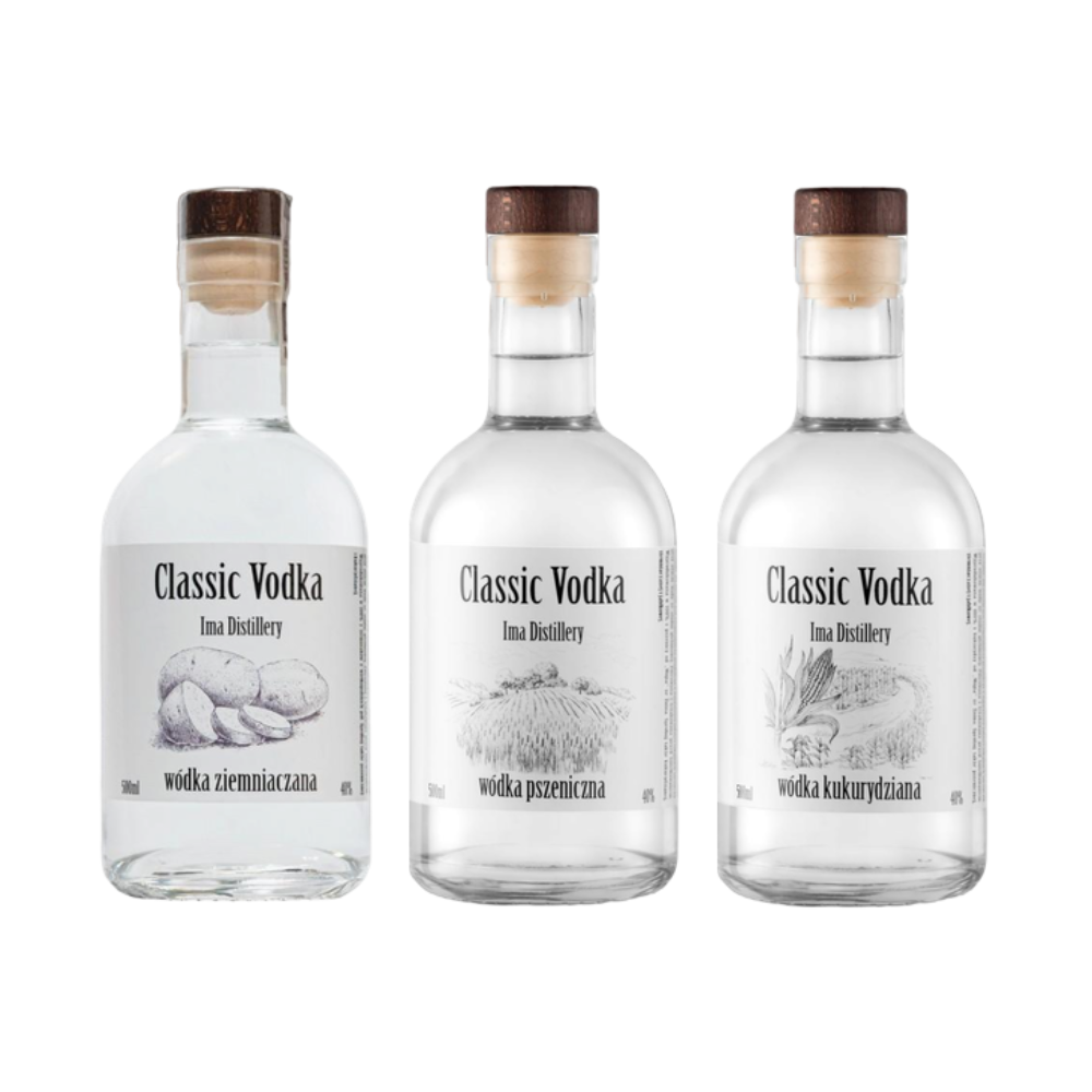 Wódka Ima Distillery Classic: ziemniak, pszenica, kukurydza 40% 3 x 500 ml