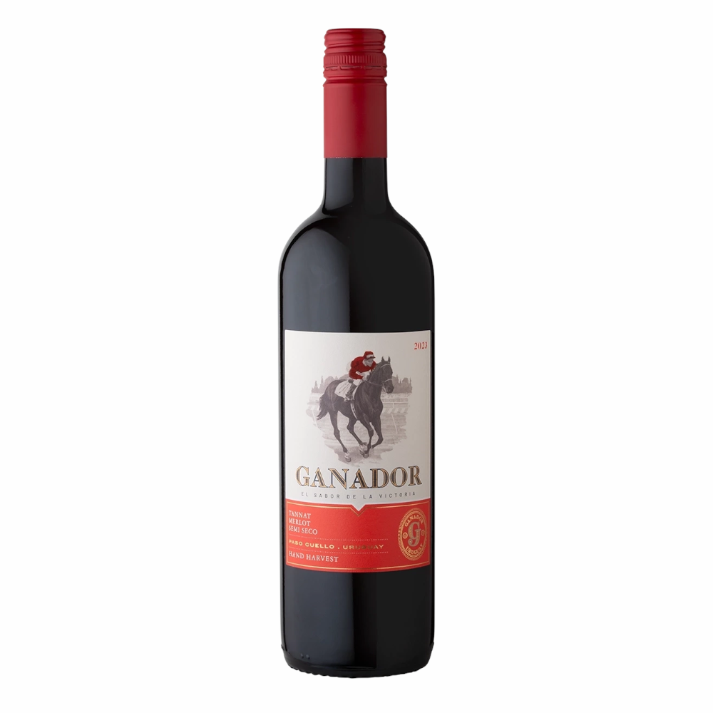 Wino Ganador Tannat Merlot Semi Seco 12,4% czerwone półwytrawne 750 ml