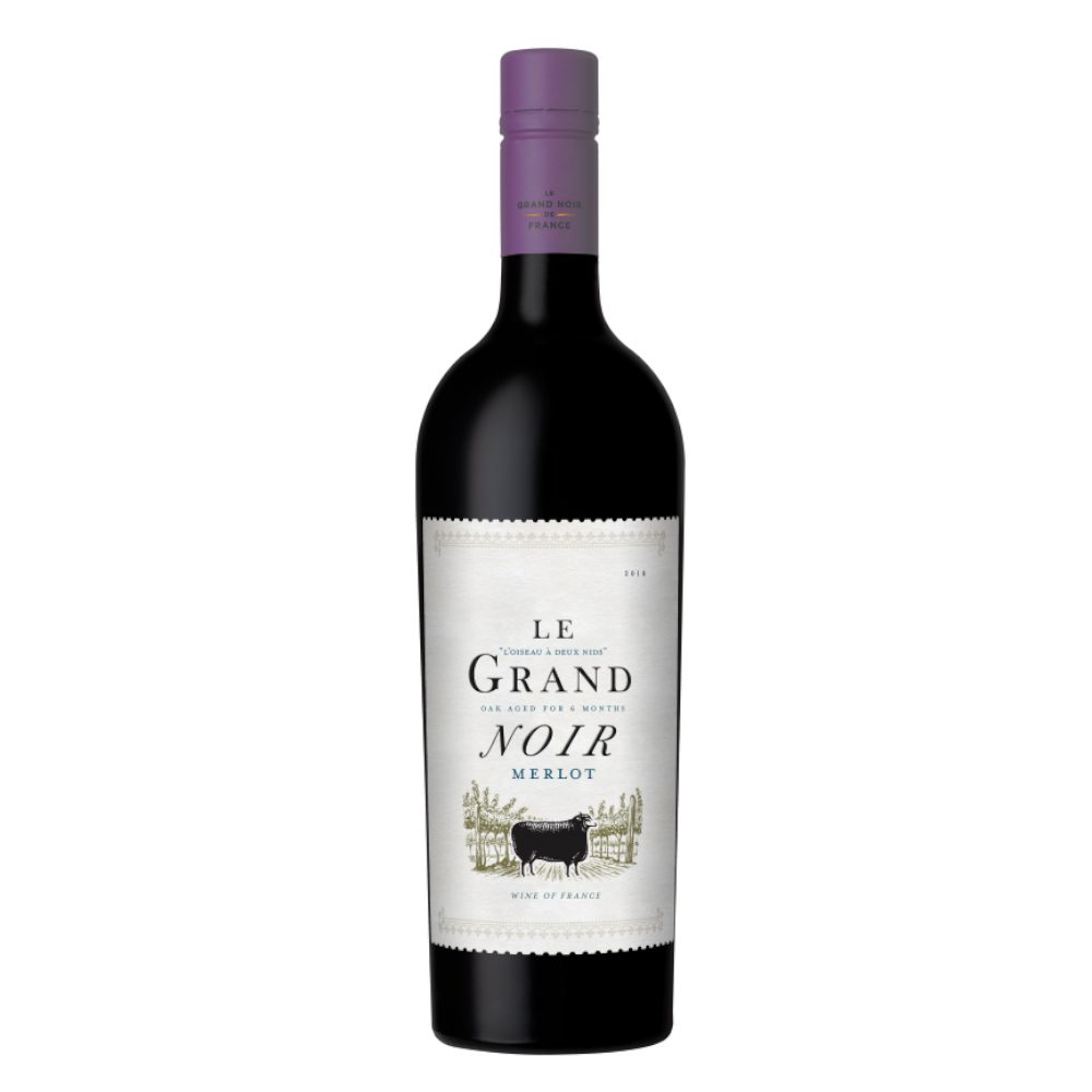Wino Tim Le Grand Noir Merlot 13% czerowe wytrawne 750 ml