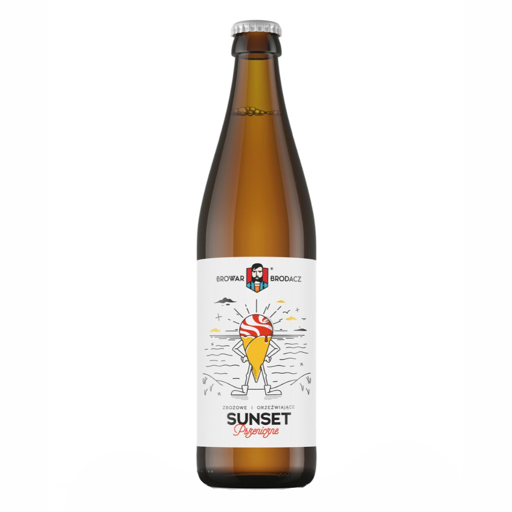 Piwo Brodacz Sunset Pszeniczne 4,8% 500 ml