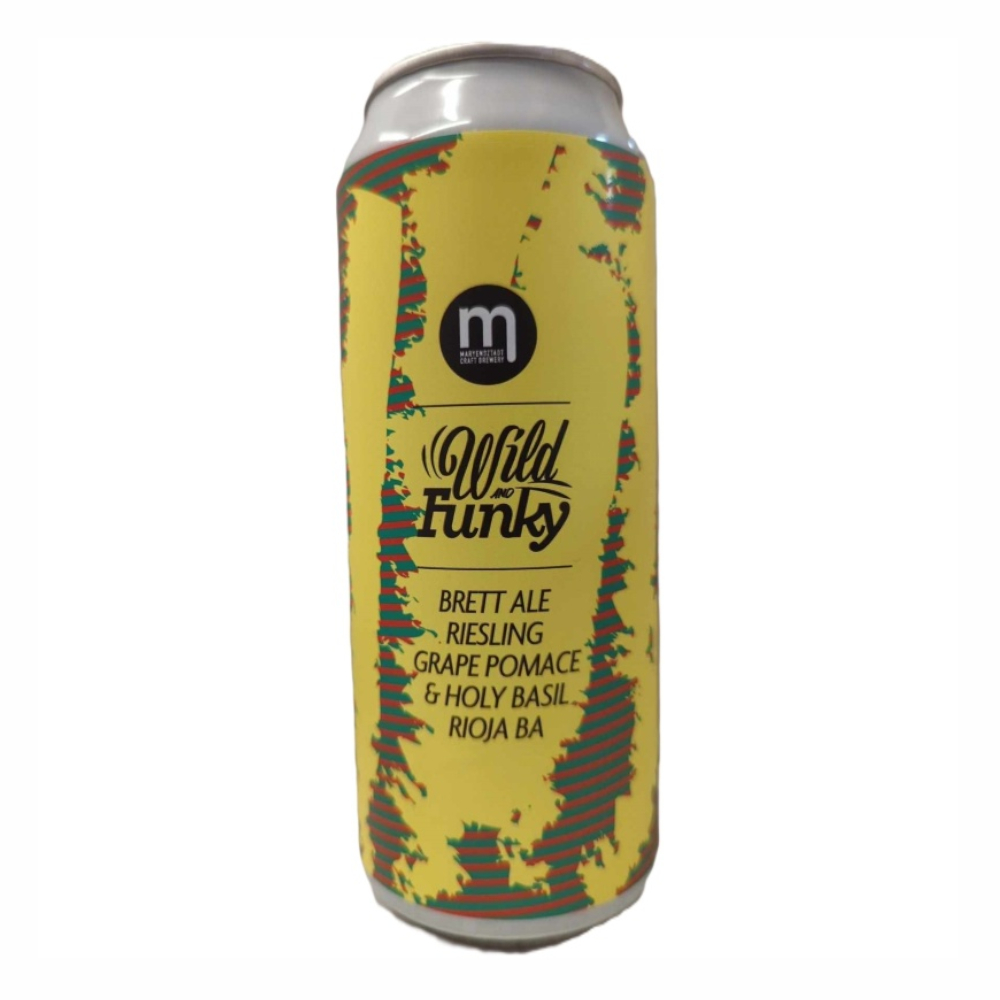 Piwo Maryensztadt Wild & Funky Brett Ale Riesling Grape Pomace & Holy Basil Rioja Barrel Aged  8,1% 500 ml puszka