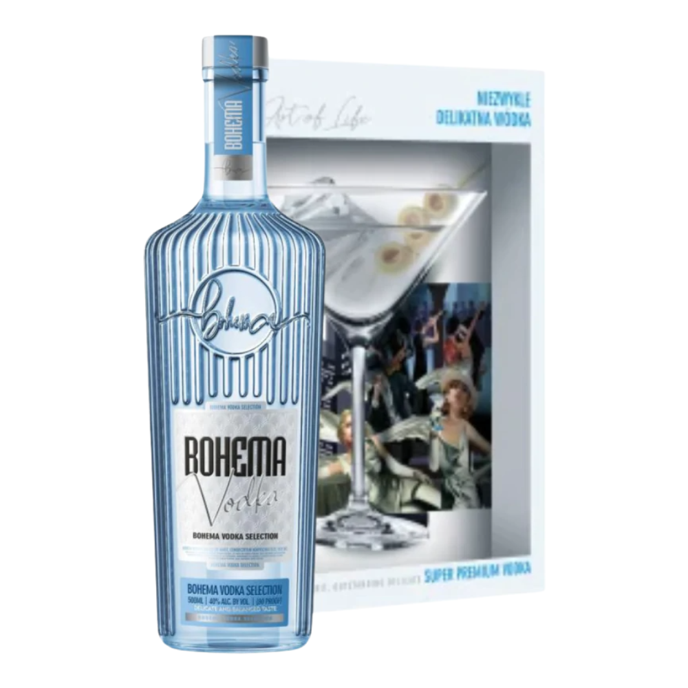 Wódka Bohema 40% 500 ml + kieliszek