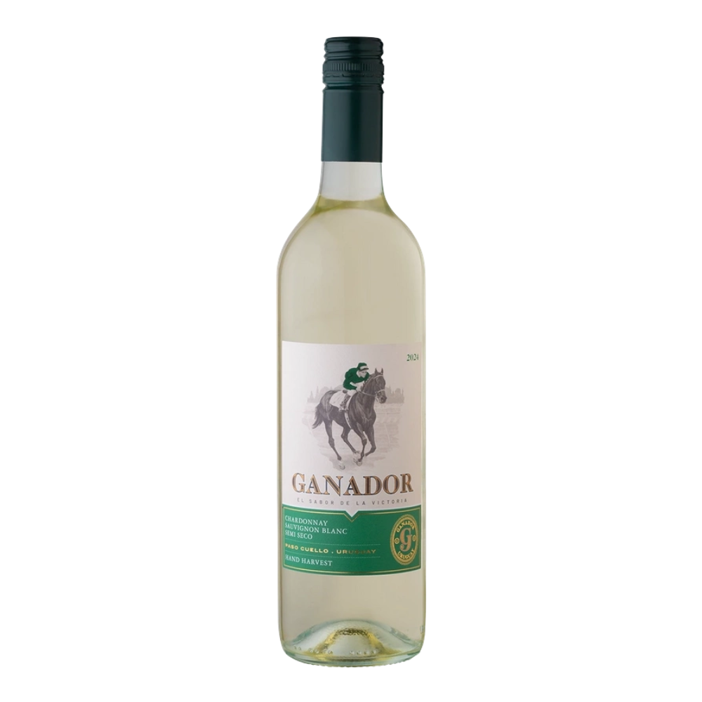 Wino Ganador Chardonnay Sauvignon Blanc Semi Seco 12,4% białe półwytrawne 750 ml