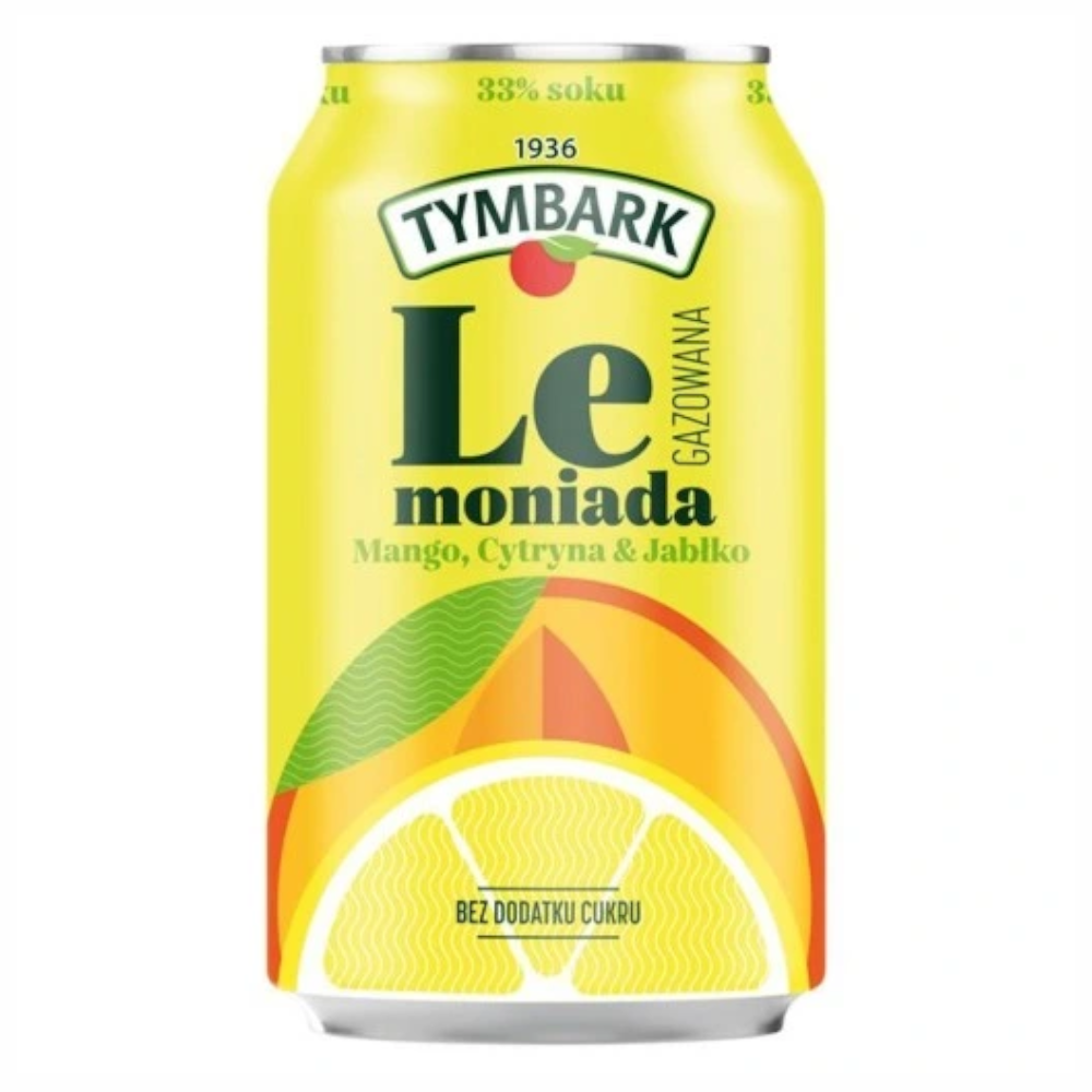 Napój Tymbark Lemoniada Gazowana Jabłko Cytryna Mango 330 ml