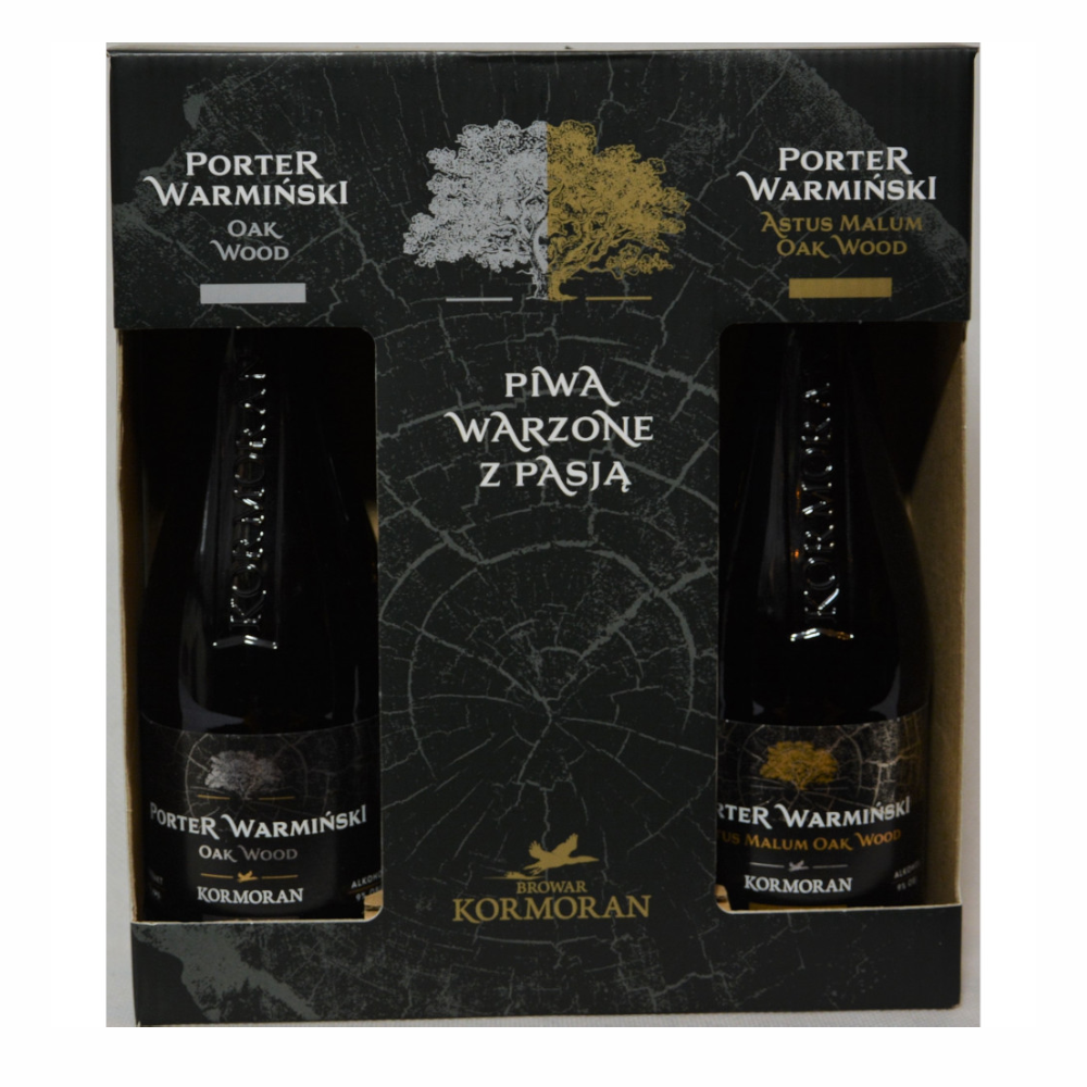 Piwo Kormoran Zestaw Porterów Oak Wood + kieliszek degustacyjny 2 x 375 ml