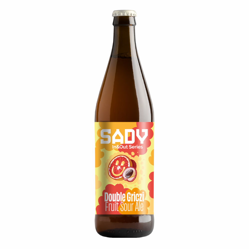 Piwo Sady In & Out Double Griczi - Grejpfrut & Liczi Fruit Sour Ale 8,1% 500 ml