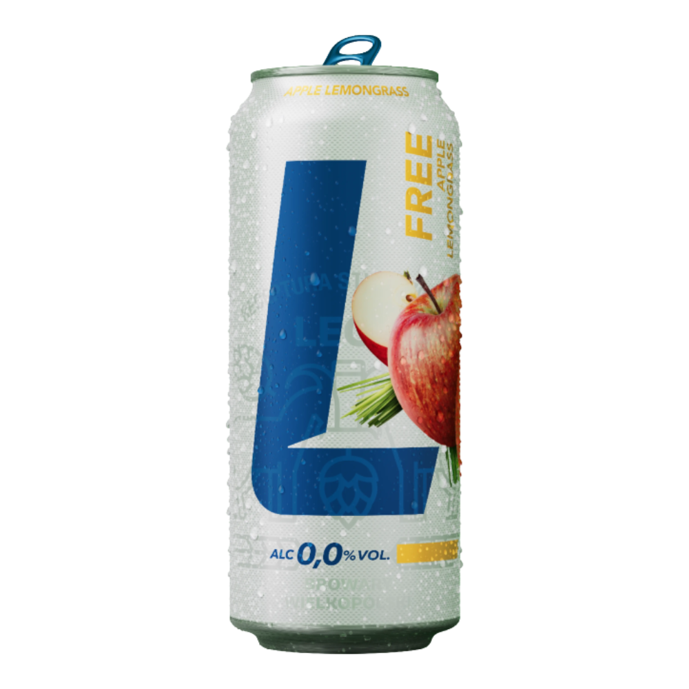 Piwo Lech Free Jabłko i Trawa cytrynowa 0% 500 ml puszka