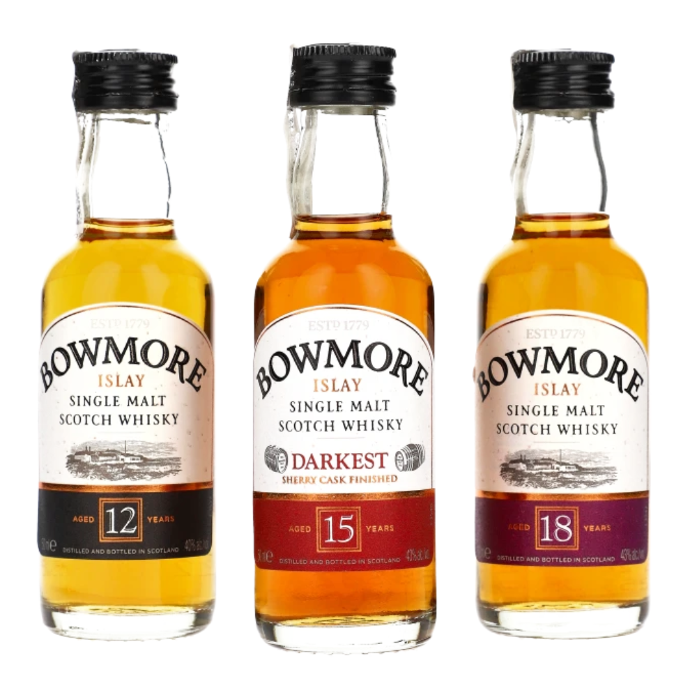 Whisky Zestaw Bowmore 12Y 15Y 18Y 40% 3 x 50 ml