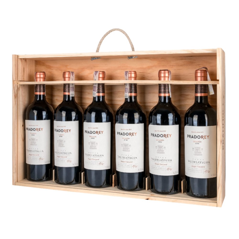 Zestaw 6 butelek Pradorey Crianza w Skrzynce 2019 6 x 750 ml