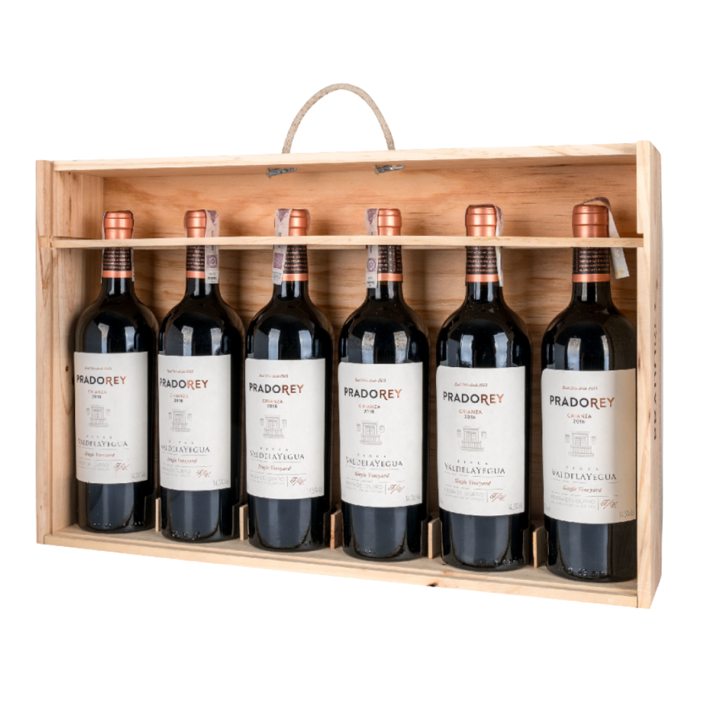 Zestaw 6 butelek Pradorey Crianza w Skrzynce 2019 6 x 750 ml