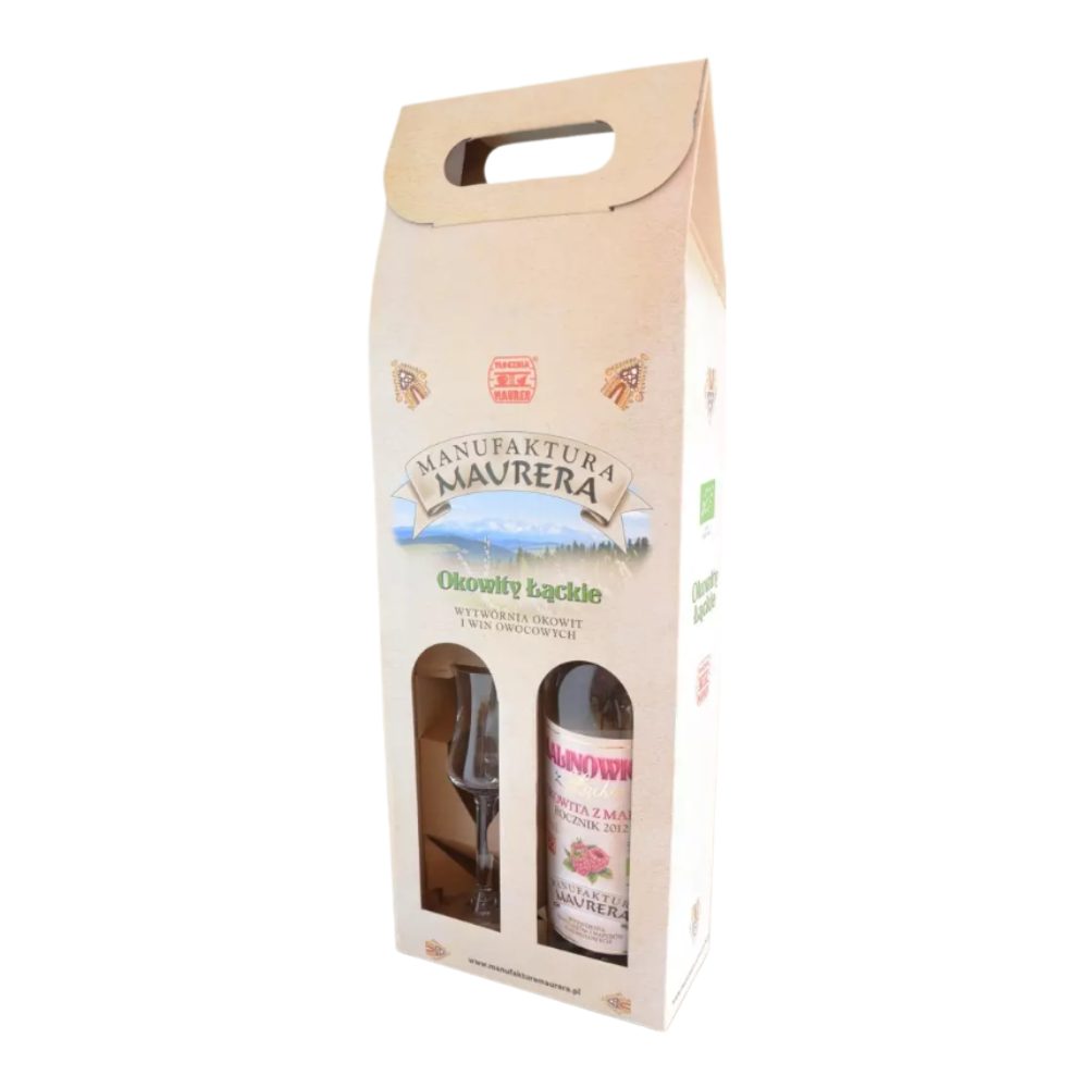 Okowita Śliwowica Łącka 50% 200 ml + kieliszek
