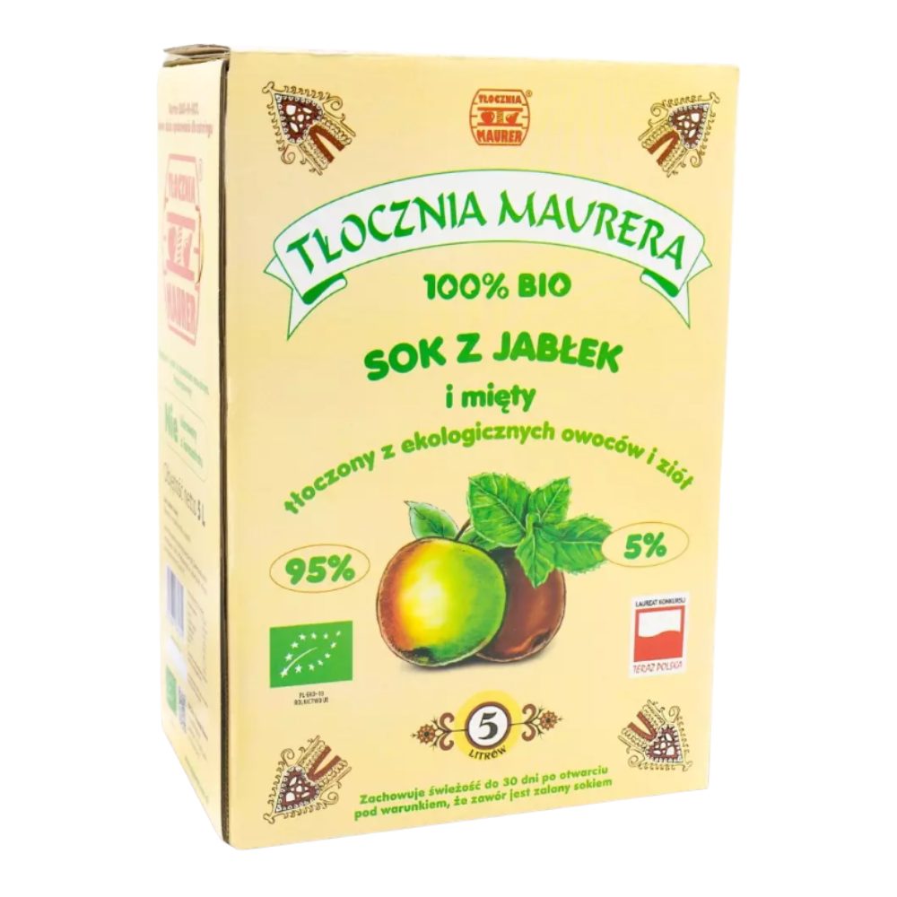 Sok Tłocznia Maurer jabłko-mięta BIO 5000 ml