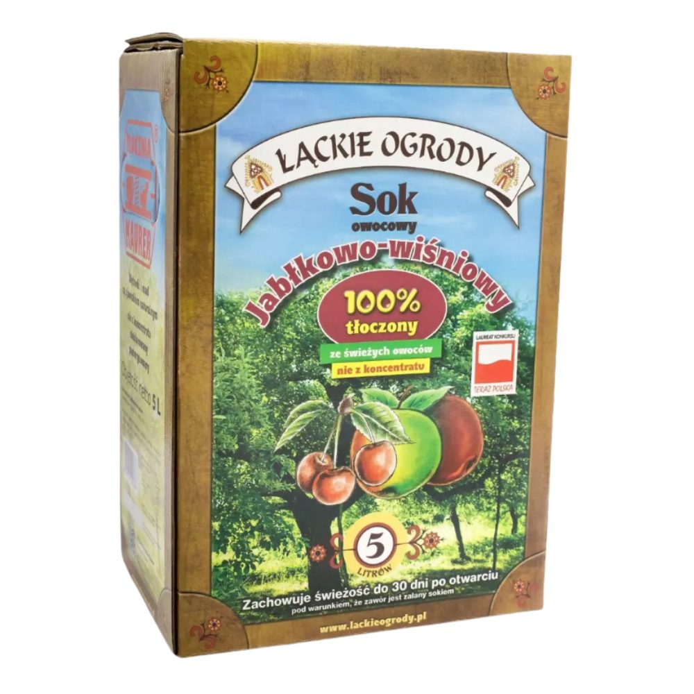 Sok Łąckie Ogrody jabłkowo - wiśniowy 5000 ml