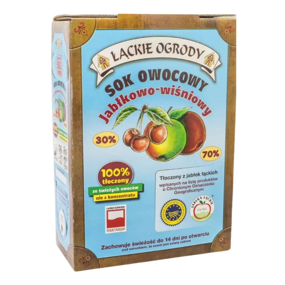 Sok Łąckie Ogrody jabłkowo - wiśniowy 3000 ml