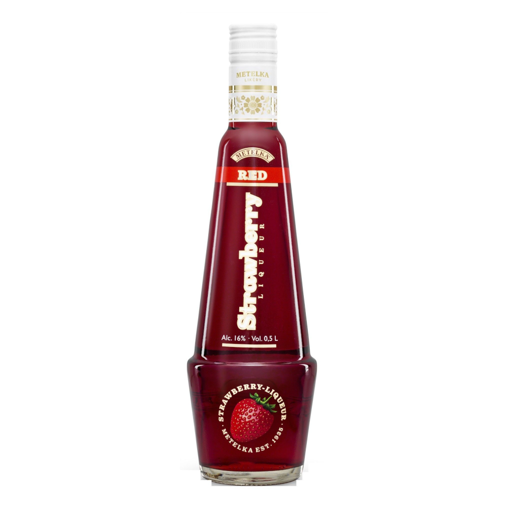 Likier Metelka Shaker Red Strawberry 16% 500 ml