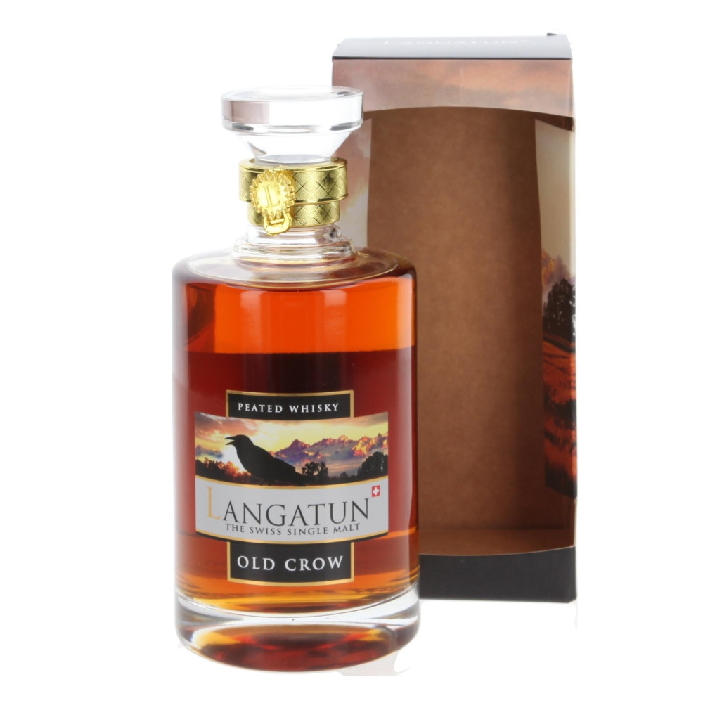 Whisky Langatun Old Crow Peated 46% 500 ml kartonik