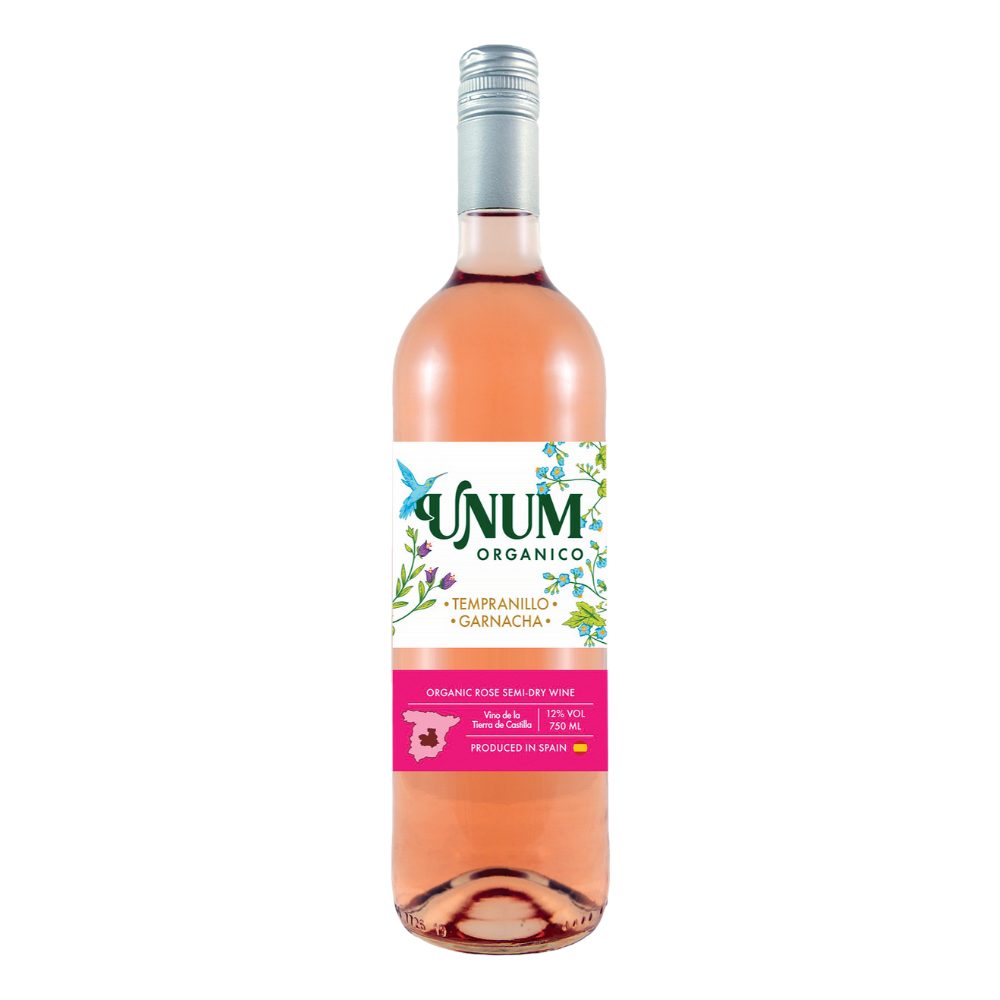 Wino Unum Organico Rosado 11,5% różowe półwytrawne 750 ml
