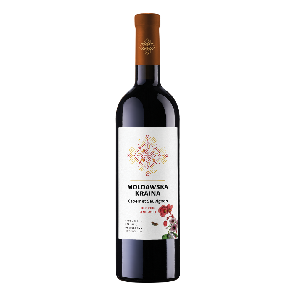 Wino Moldawska Kraina Cabernet Sauvignon 13,5% czerwone półsłodkie 750 ml