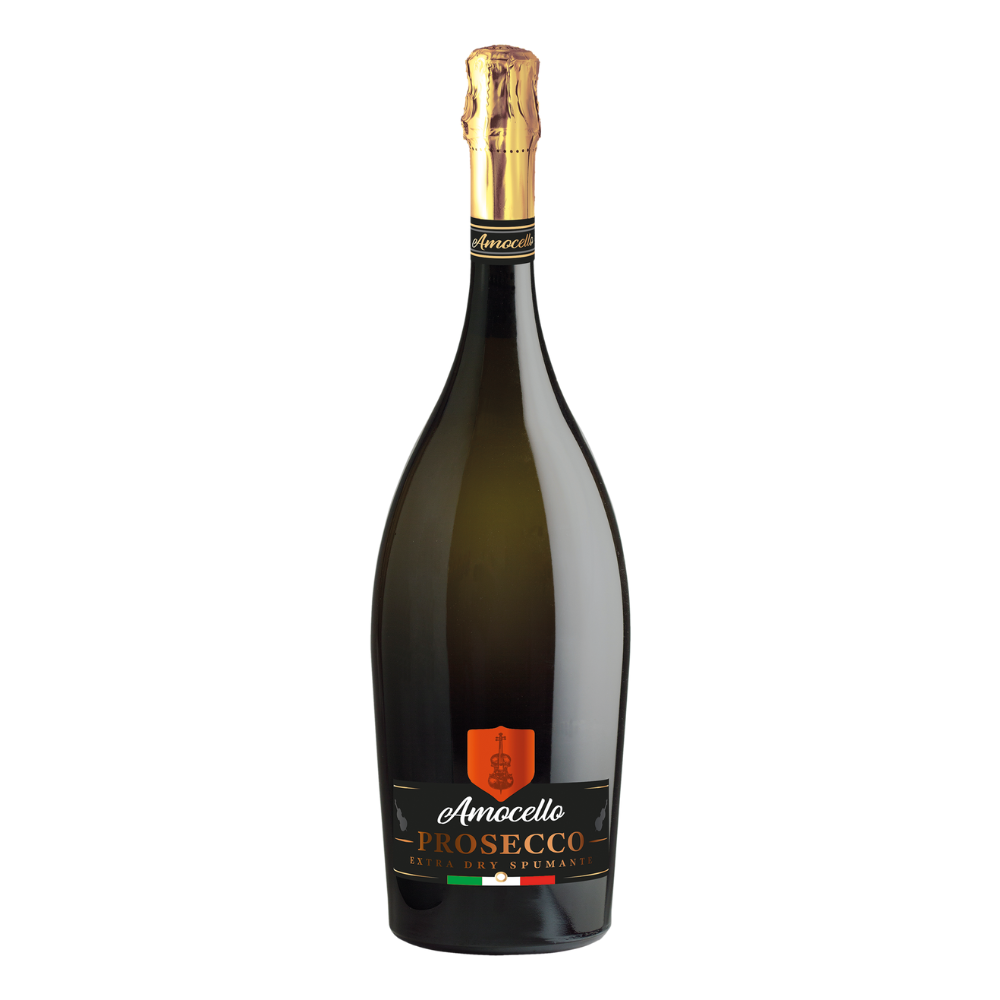 Wino Amocello Prosecco Spumante Extra Dry 11,5% białe półwytrawne 1500 ml
