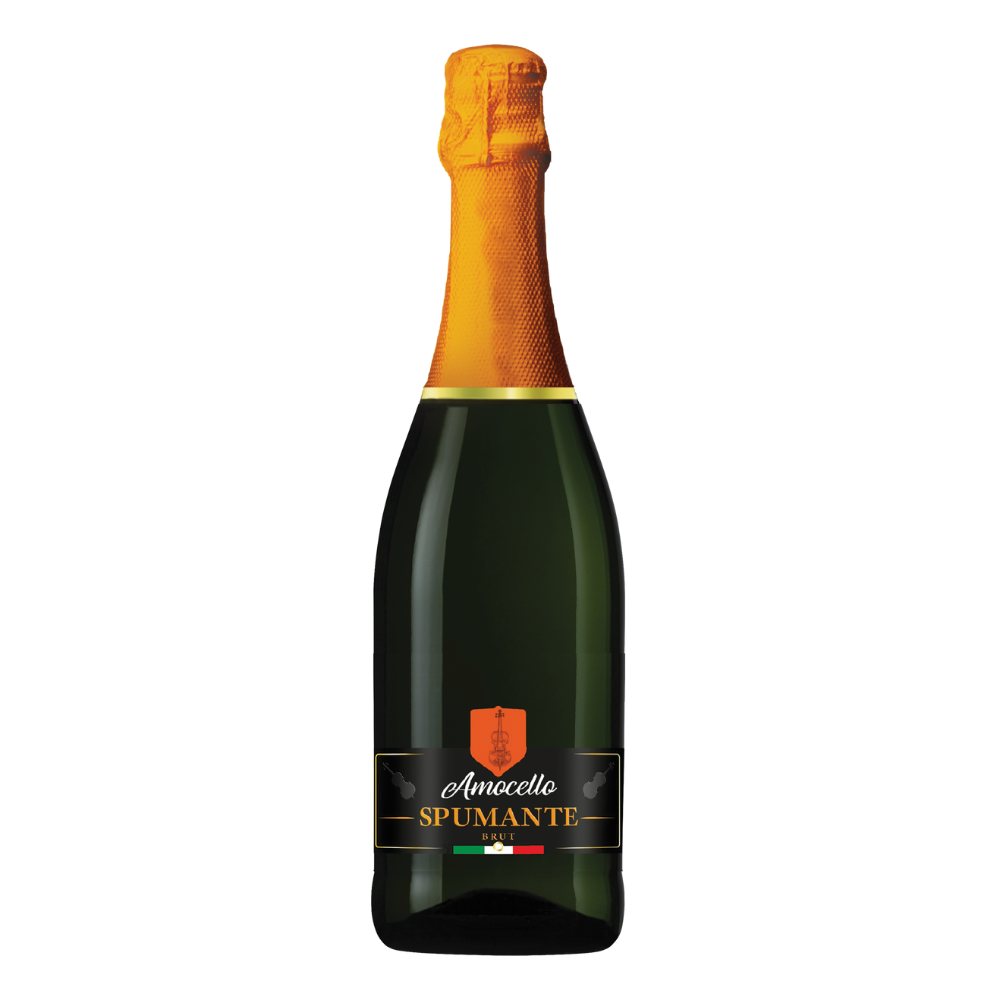Wino Amocello Spumante Brut 11% białe wytrawne 750 mll