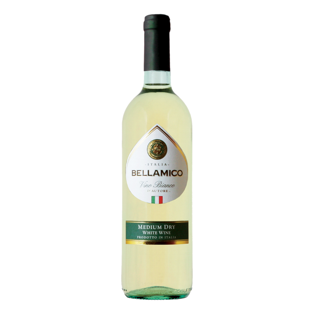 Wino Bellamico Bianco 11%  białe półwytrawne 750 ml