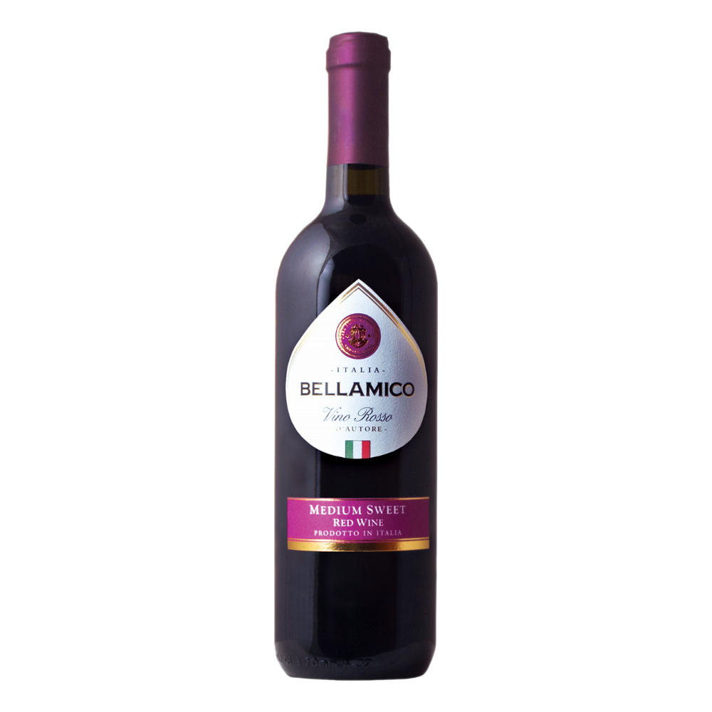 Wino Bellamico Rosso 10% czerwone półsłodkie 750 ml