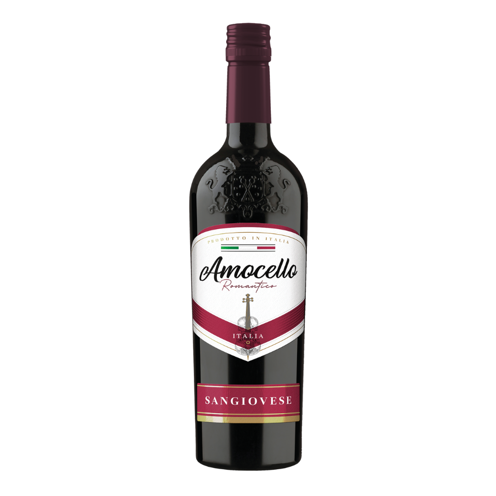 Wino Amocello Romantico Sangiovese 12% czerwone wytrawne 750 mll
