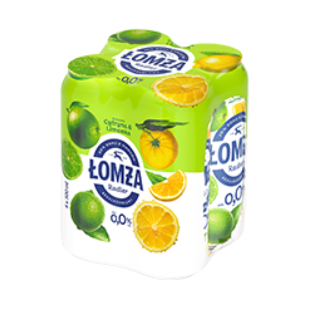 Piwo Łomża Cytryna Limonka 0% 500 ml 4- pak