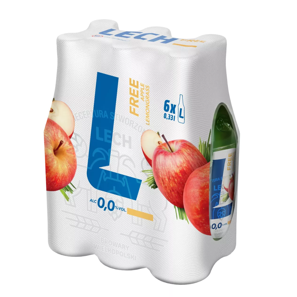 Piwo Lech Free Apple Lemongrass 0% 330 ml 6-pak