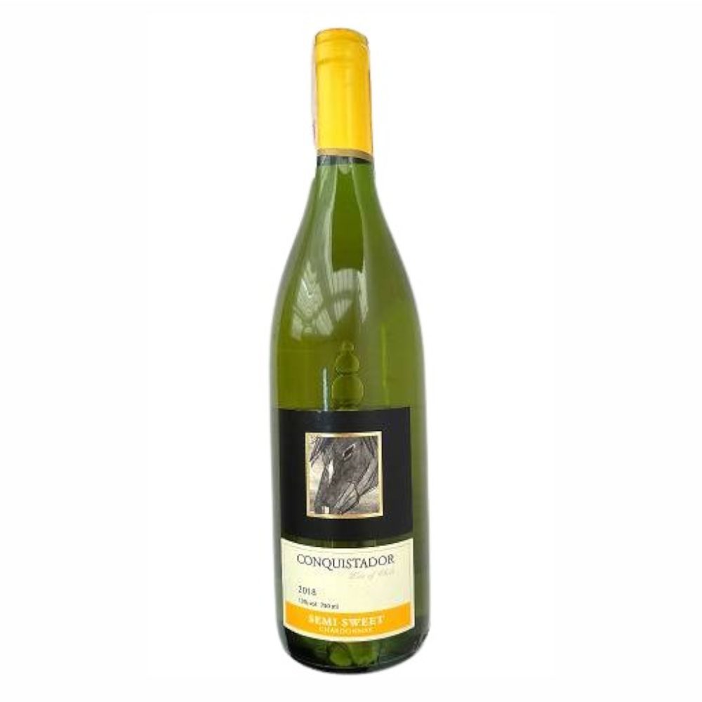 Wino Conquistador Chardonnay białe półsłodkie 13% 750 ml