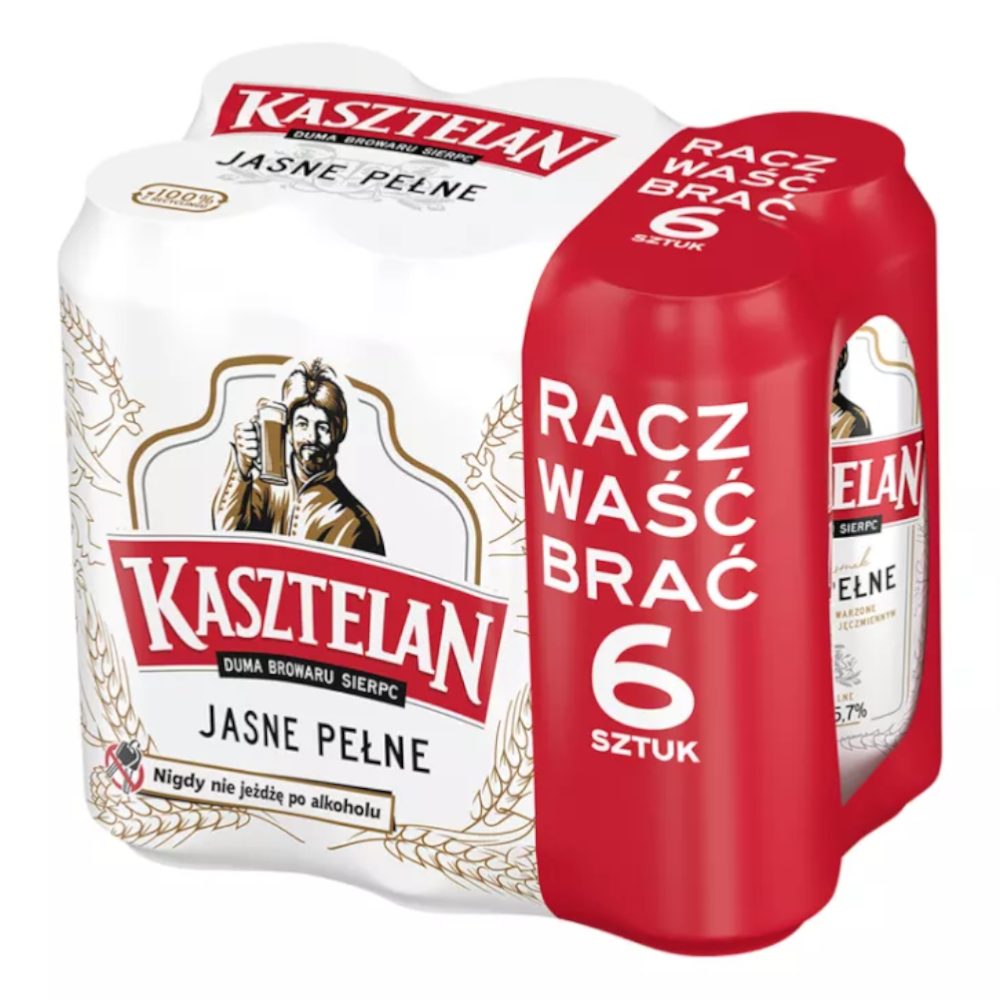 Piwo Kasztelan Jasne Pełne 5,7% 6 x 500 ml
