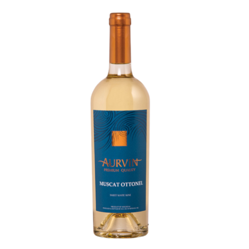 Wino Aurvin Premium Quality Muscat Ottonel 11% białe słodkie 750 ml