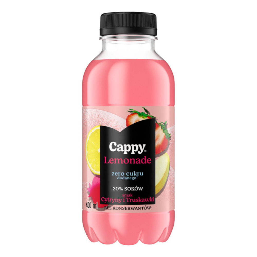 Napój Cappy Lemonade Cytryna Truskawka 400 ml