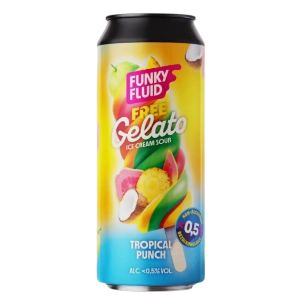 Piwo Funky Fluid Free Gelato Tropical Punch Ice Cream Sour 0,5% 500 ml Puszka