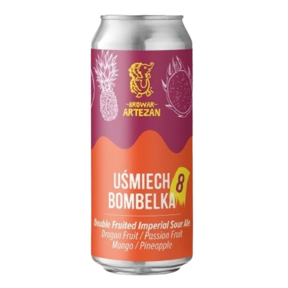 Piwo Artezan Uśmiech Bombelka #8 Double Fruited Imperial Sour Ale 6% 500 ml puszka
