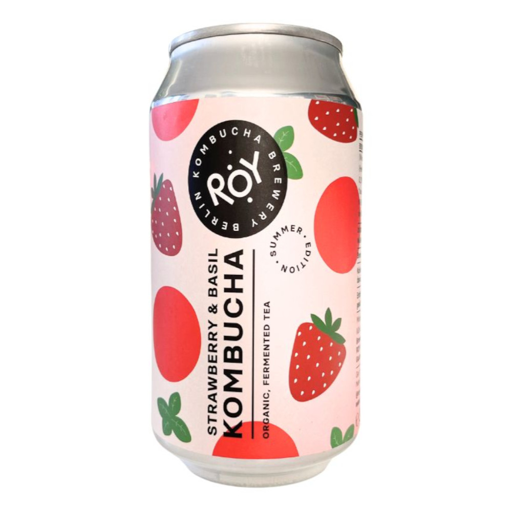 Napój Roy Kombucha  Strawberry & Basil 330 ml Puszka