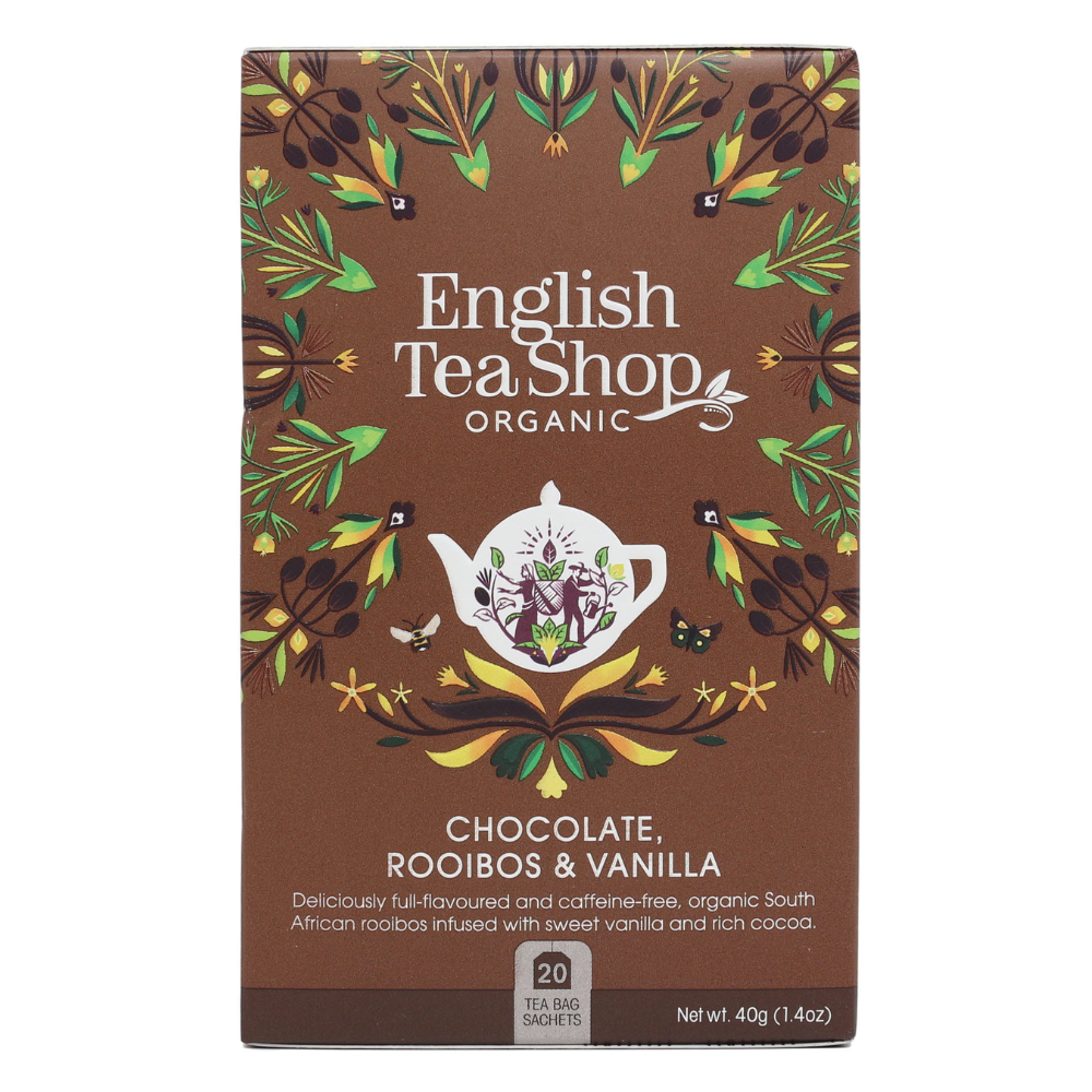 Herbata English Tea Shop Bio Chocolate Rooibos & Vanilla / Rooibos z Wanilią i Czekoladą 20 saszetek