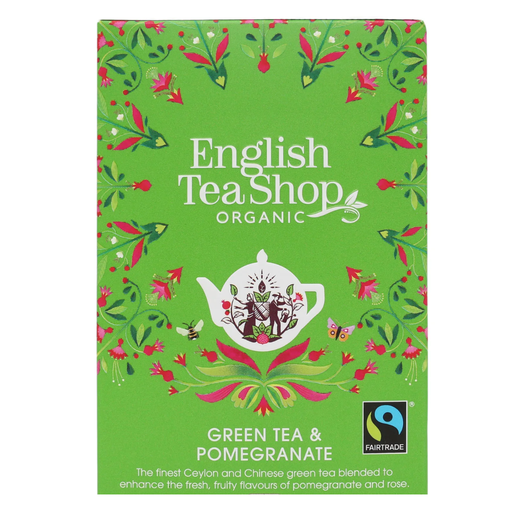 Herbata English Tea Shop Bio Green Tea&Pomegranate / Zielona z Granatem 50 piramidek