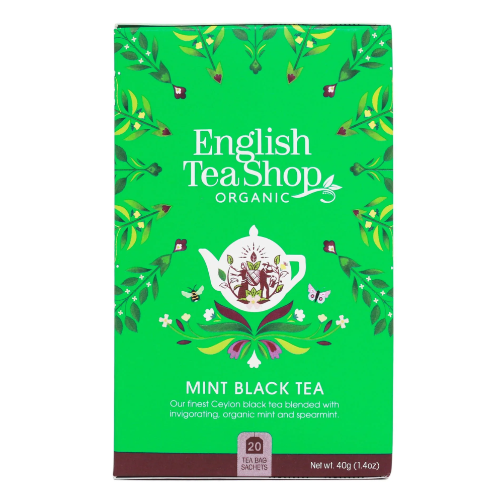 Herbata English Tea Shop Bio Mint Black Tea / Czarna Miętowa 20 saszetek