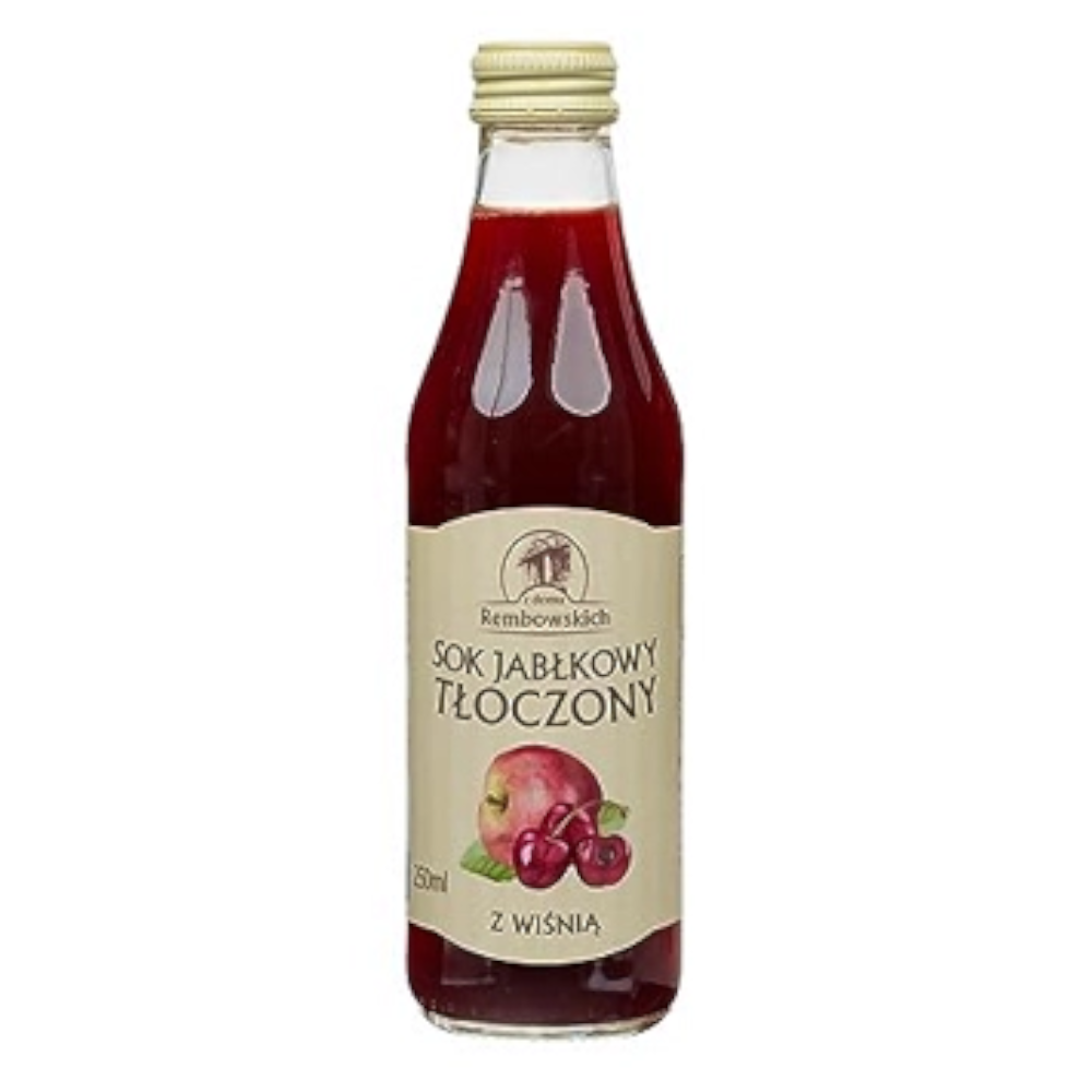 Sok Rembowscy Jabłkowy Tłoczony z Wiśnią 250 ml
