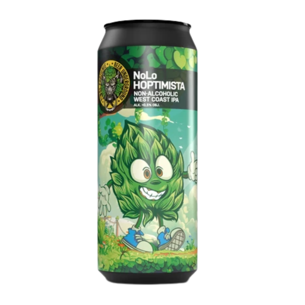 Piwo Piwne Podziemie NoLo Hoptimista 0% 500 ml puszka