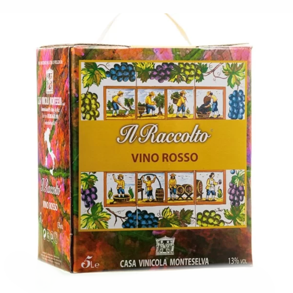 Wino Il Raccolto Bag in Box 13% wytrawne czerwone 5 l