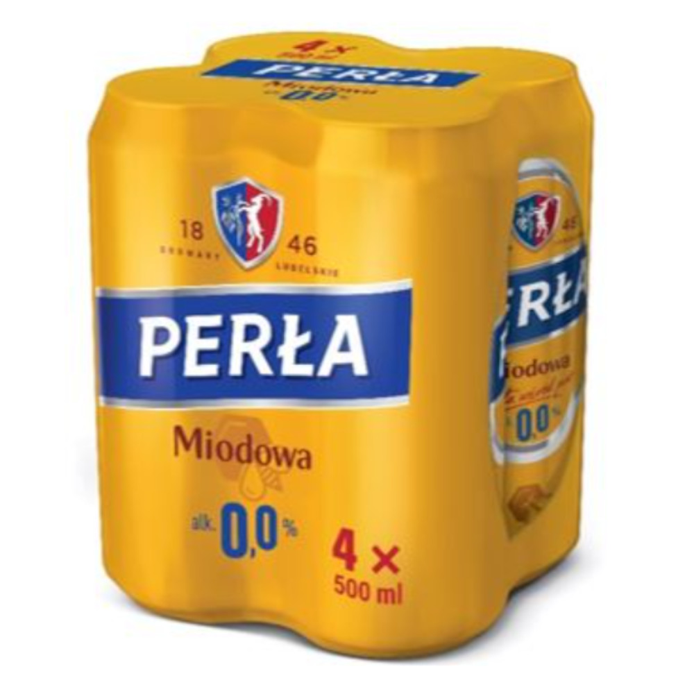 Piwo Perła Miodowa 0% 500 ml 4-pak puszka