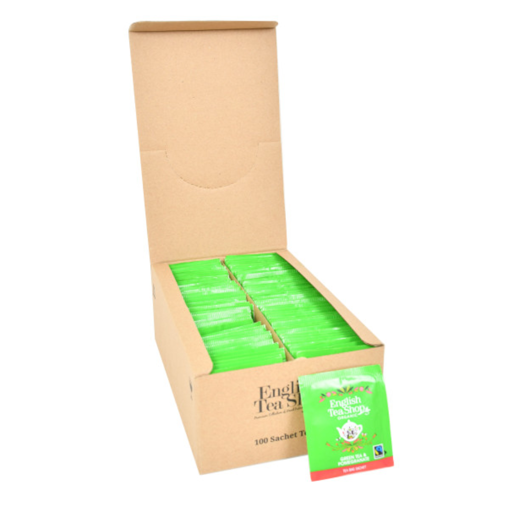 Herbata English Tea Shop Zielona z Granatem saszetka 100 szt