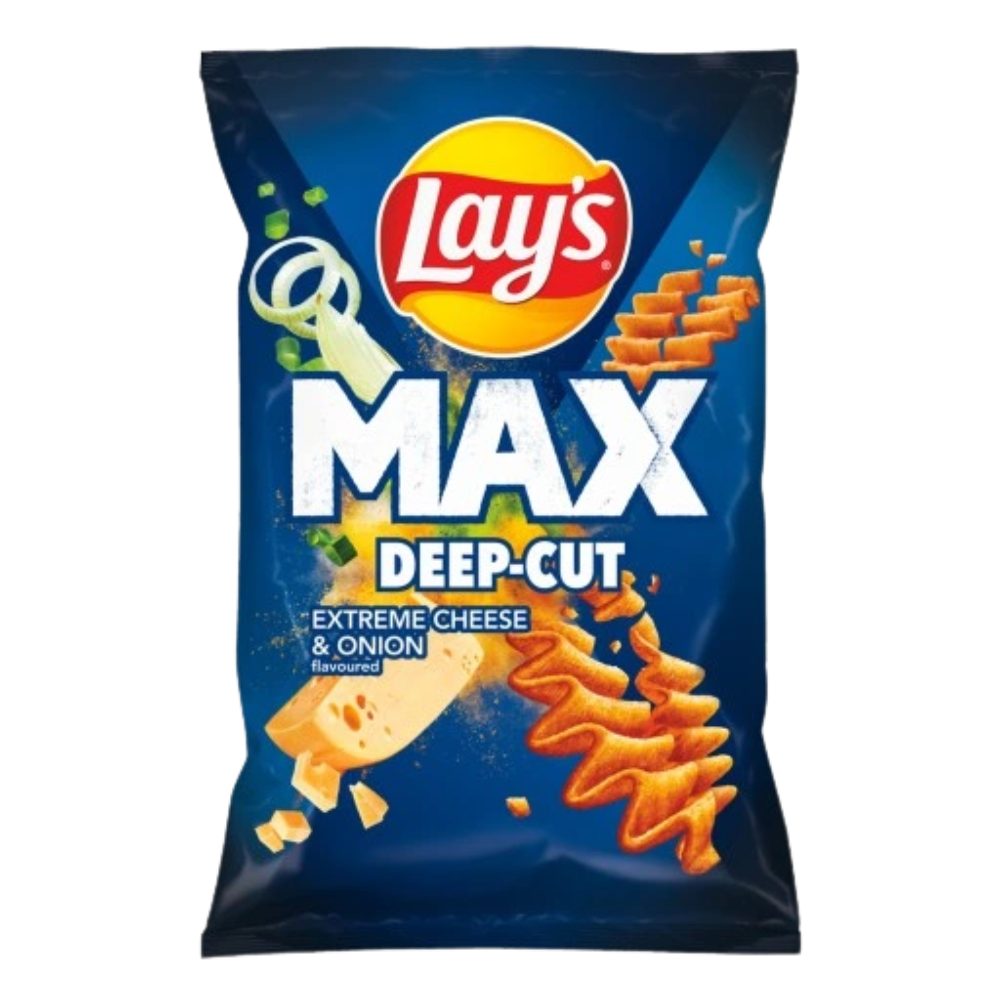 Chipsy Lay's Max Deep Cut Extreme Cheese & Onion 120 gr